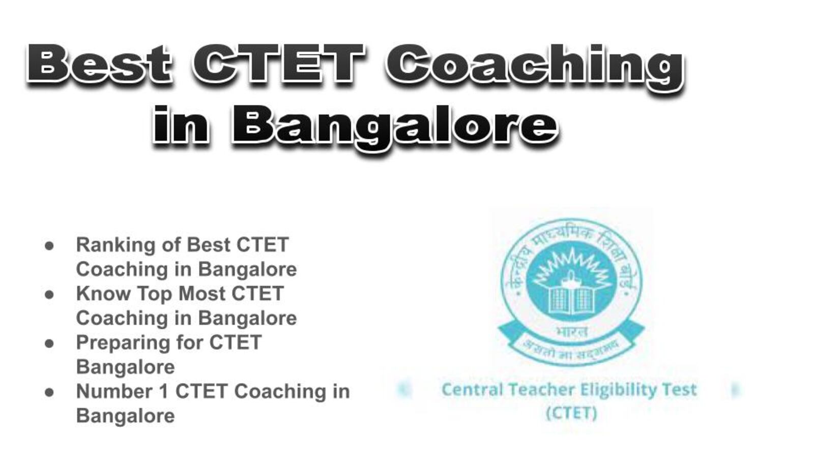 Best CTET Coaching in Bangalore