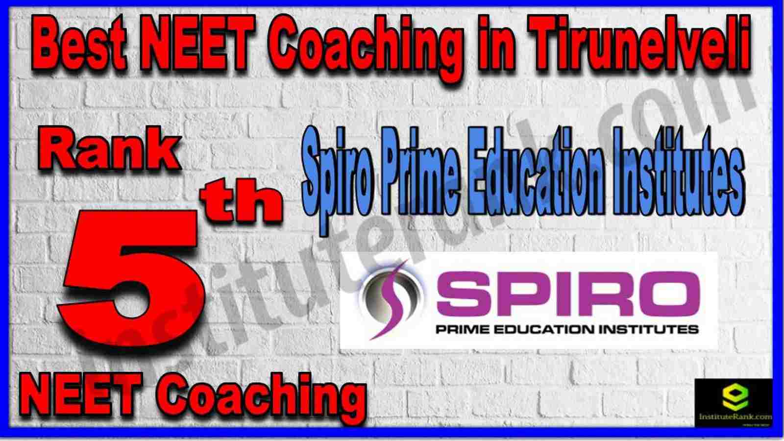 Rank 5th Best NEET Coaching in Tirunelveli