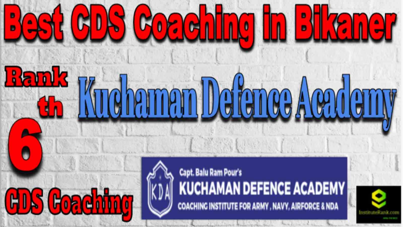 Rank 6 Best CDS Coaching in Bikaner