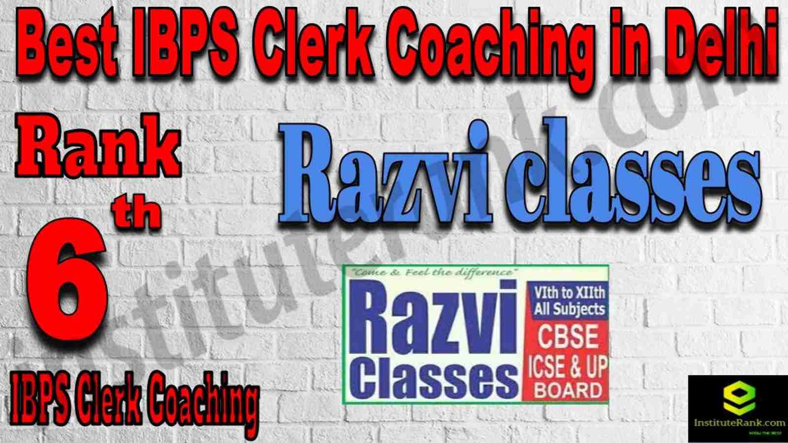 Rank 6 Best IBPS Clerk Coaching in Delhi