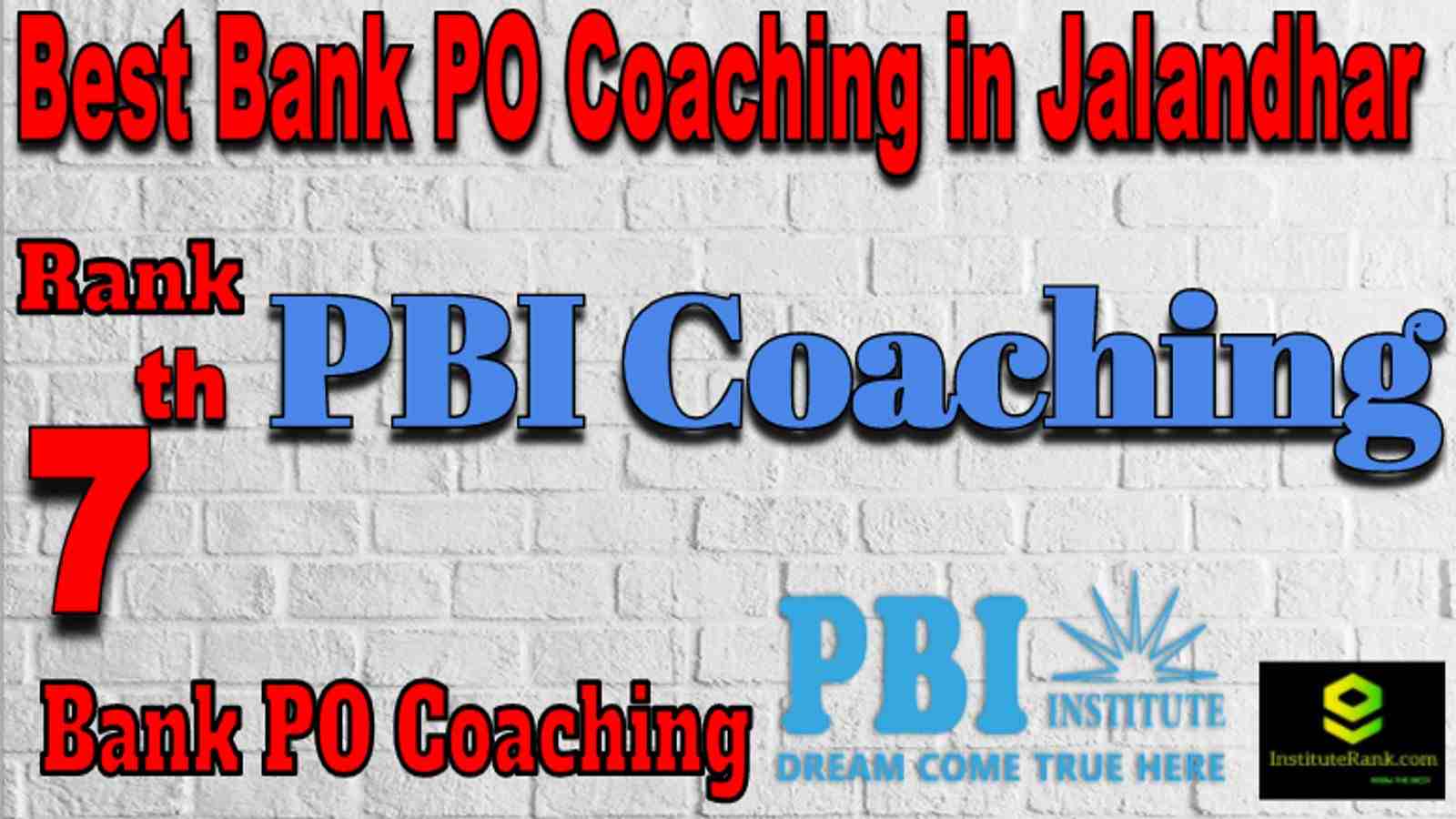 Rank 7 Best Banking PO Coaching in Jalandhar