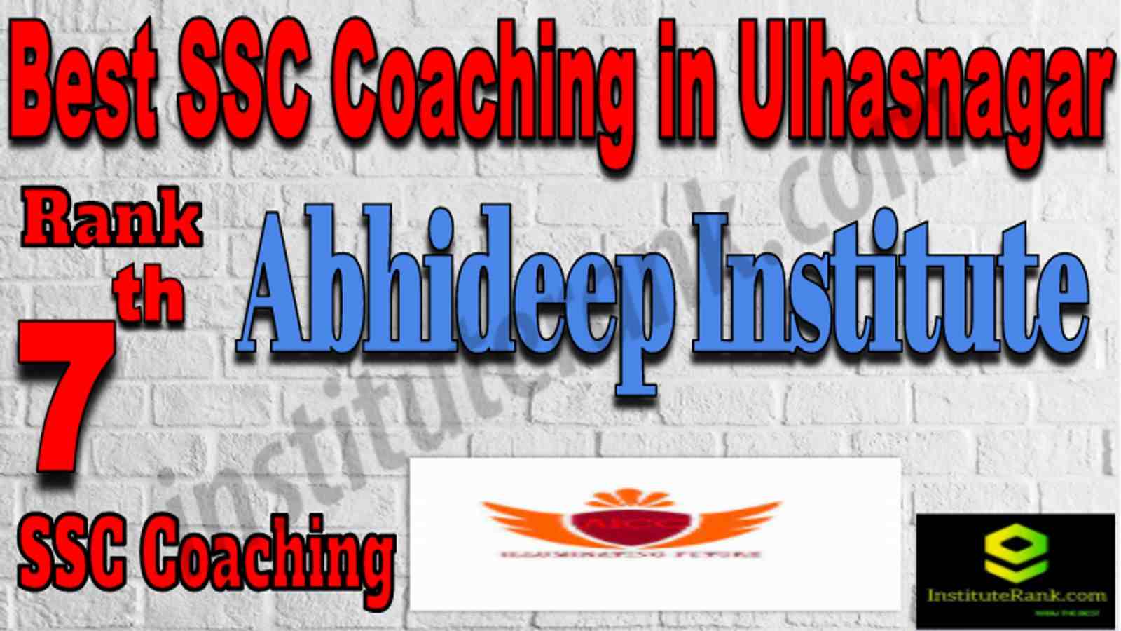 Rank 7 Best SSC Coaching in Ulhasnagar