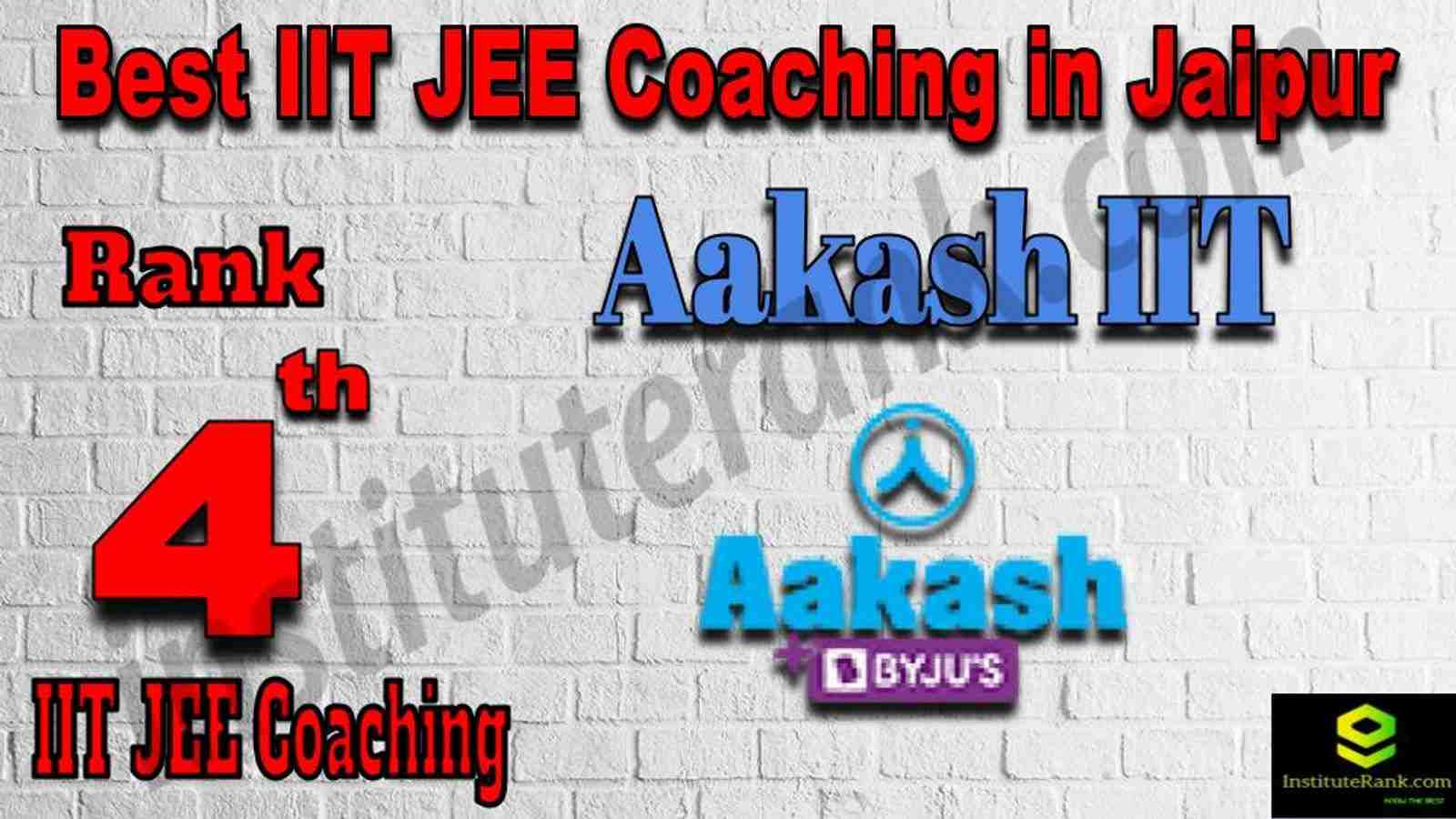 4th Best IIT JEE Coaching in Jaipur
