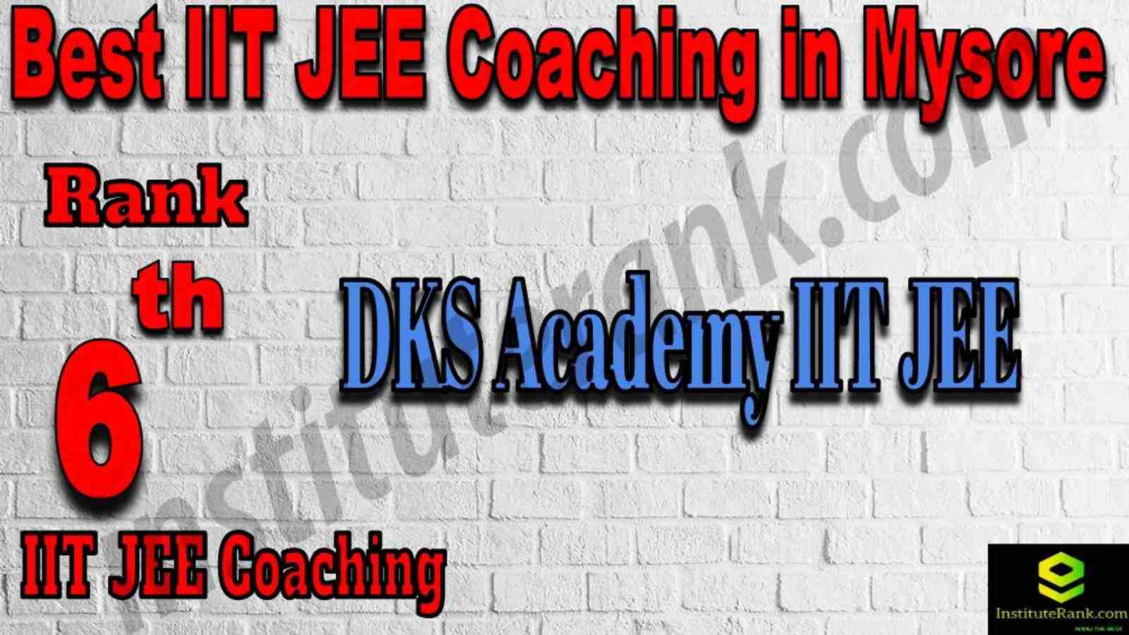 6th Best IIT JEE Coaching in Mysore