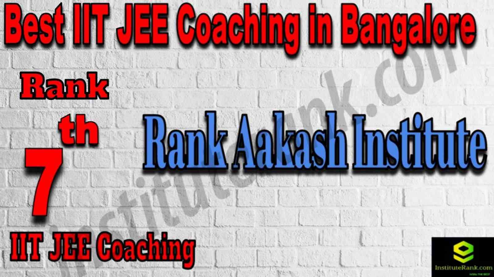 7th Best IIT JEE Coaching in Bangalore