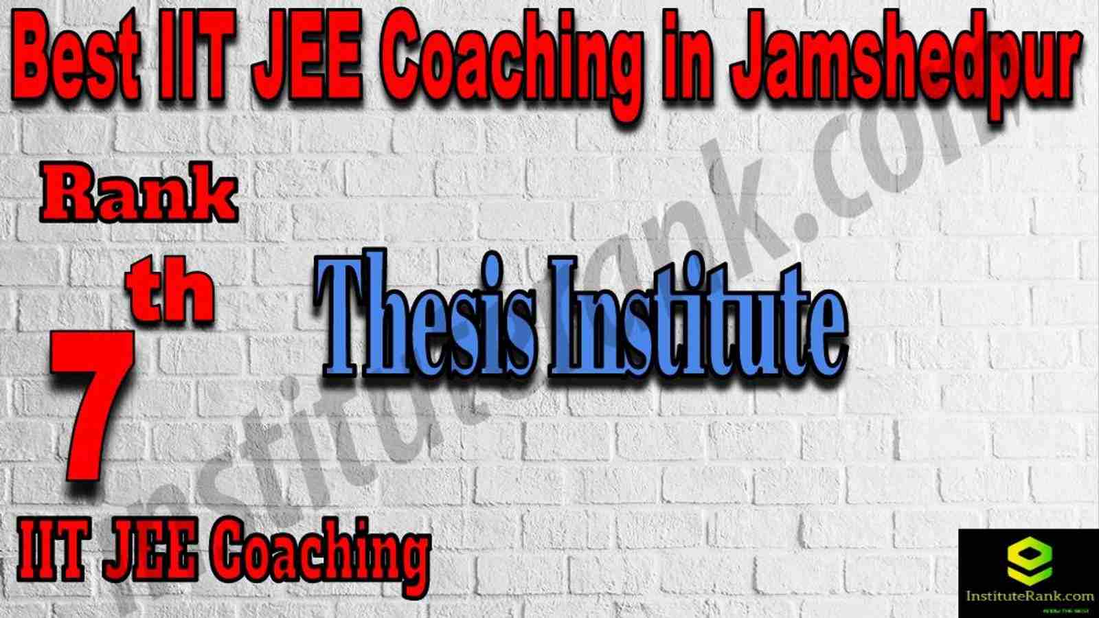 7th Best IIT JEE Coaching in Jamshedpur