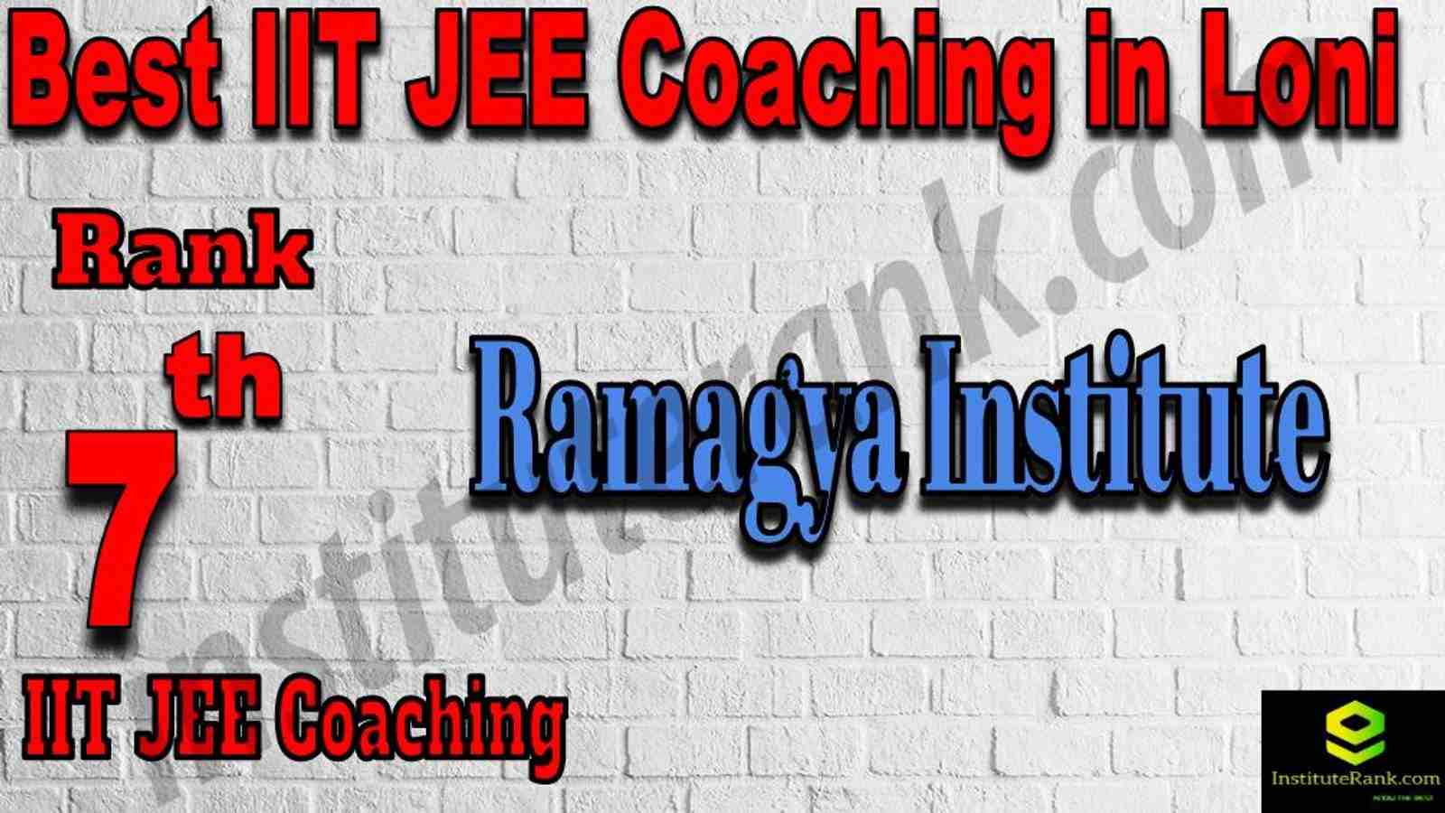 7th Best IIT JEE Coaching in Loni