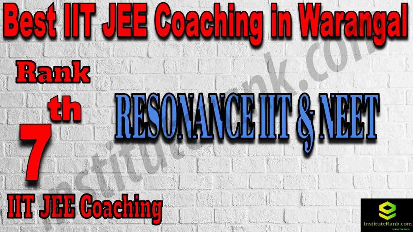 7th Best IIT JEE Coaching in Warangal