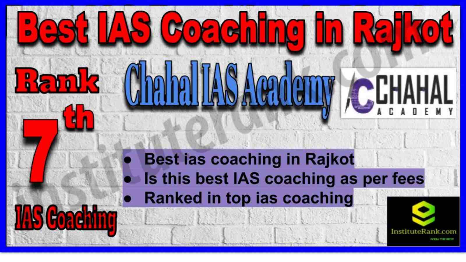 Rank 7 Best IAS coaching in Rajkot