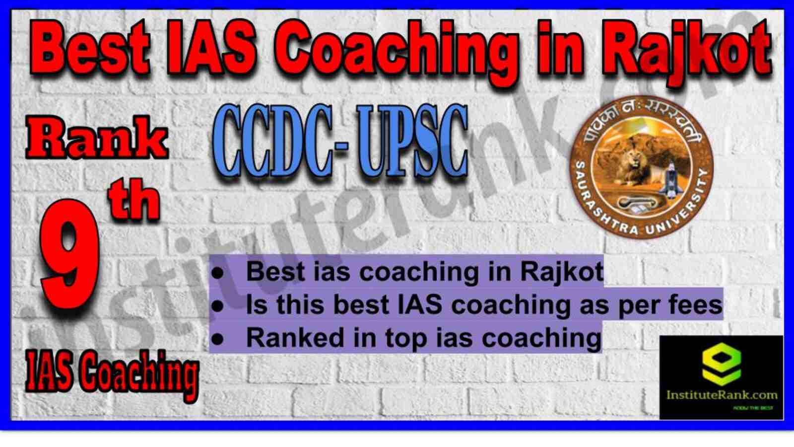 Rank 9 Best IAS coaching in Rajkot