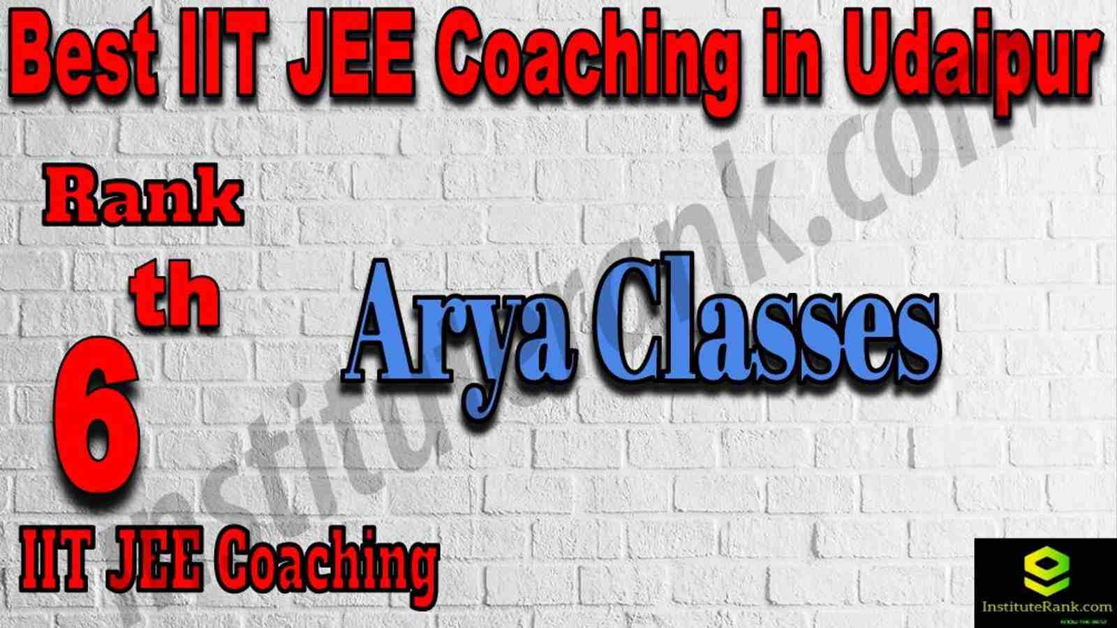 6th Best IIT JEE Coaching in Udaipur