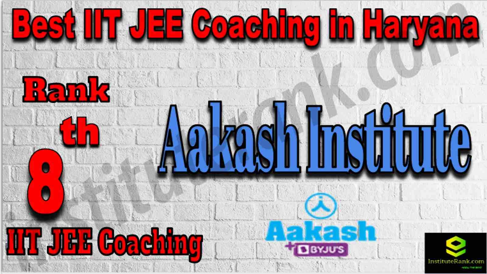 Rank 8th Best IIT JEE Coaching in Haryana