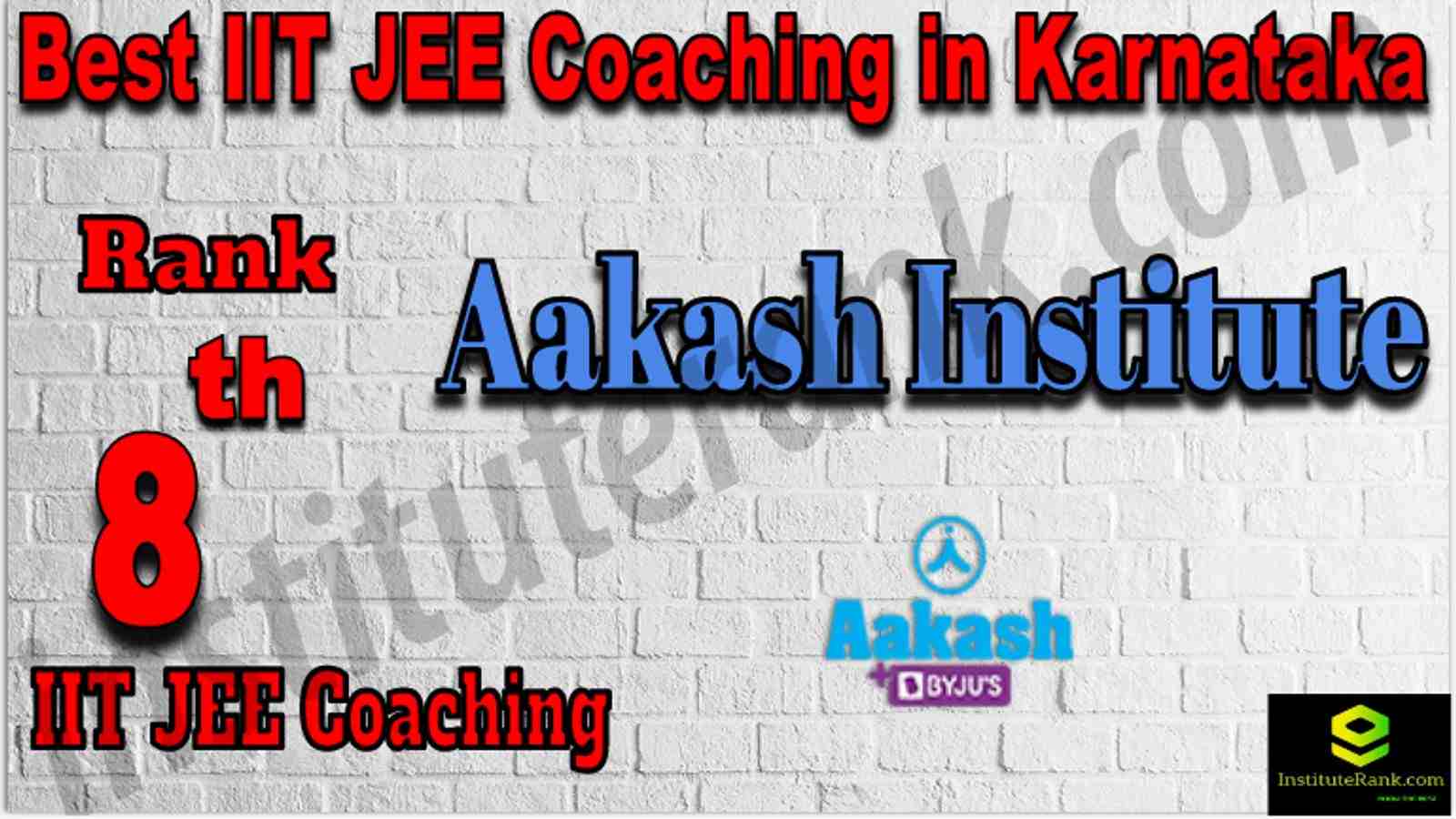 Rank 8th Best IIT JEE Coaching in Karnataka