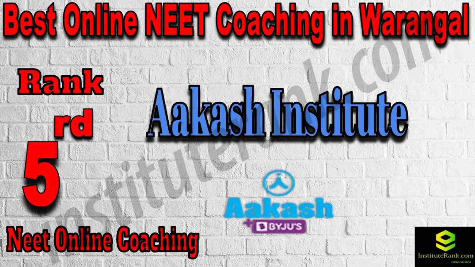 5th Best Online Neet Coaching in Warangal