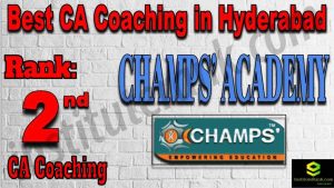 Rank 2 Best CA Coaching in Hyderabad Rank 2 Best CA Coaching in Hyderabad