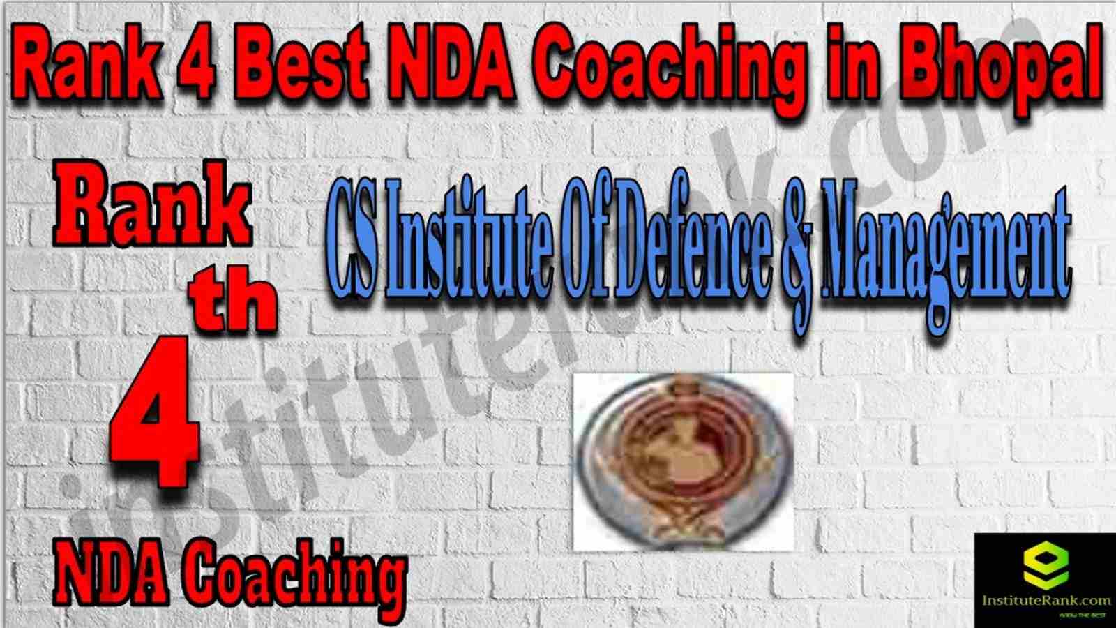 Rank 4. NDA Coaching Institute in Bhopal