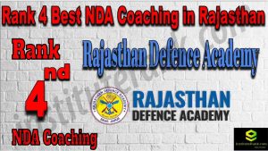 Rank 4. NDA Coaching in Rajasthan