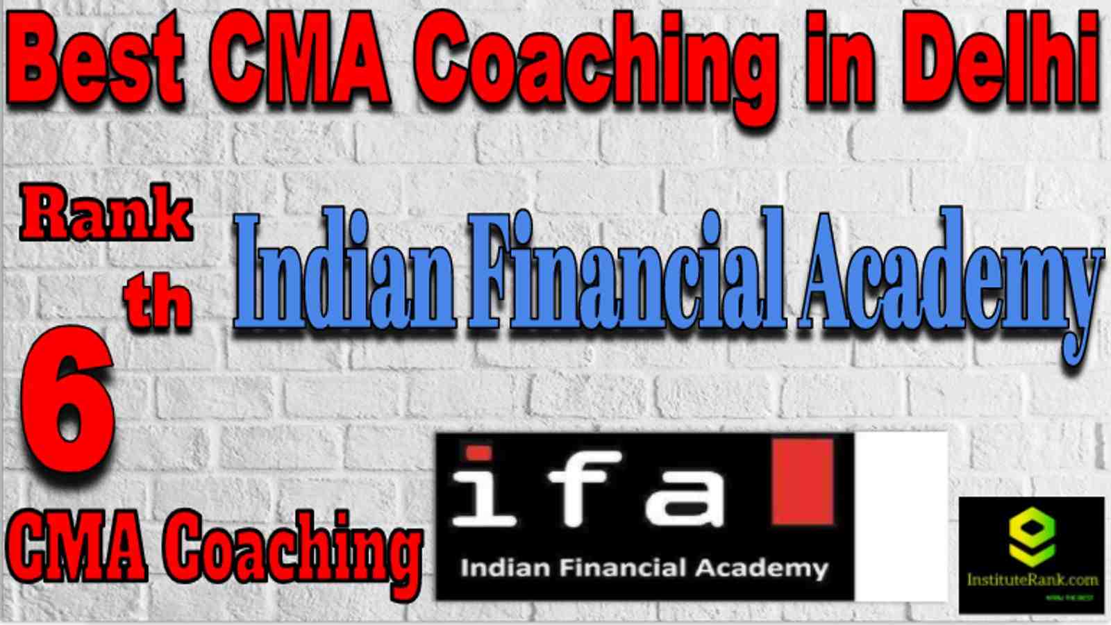 Rank 6 Best CMA Coaching in Delhi