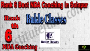 Rank 6. NDA Institute In Solapur