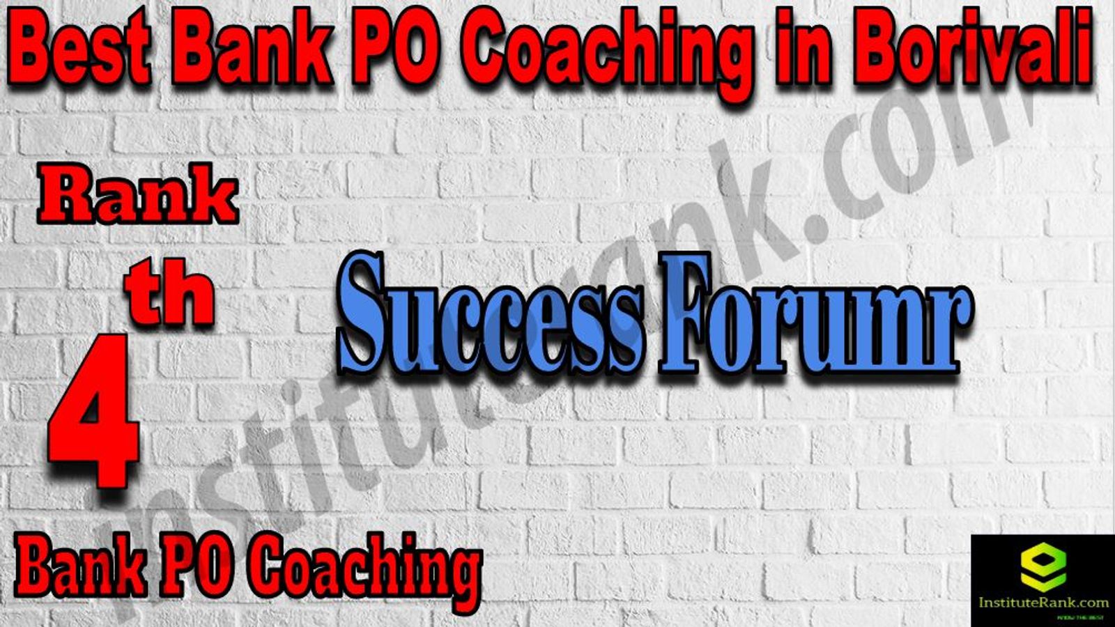 4th Best Bank PO Coaching in Borivali