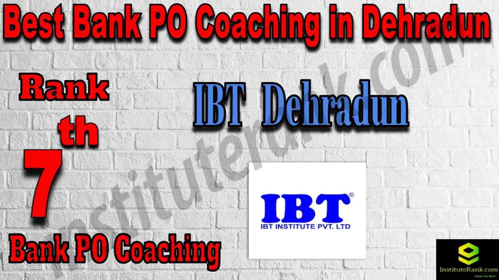 7th Best Bank PO Coaching in Dehradun