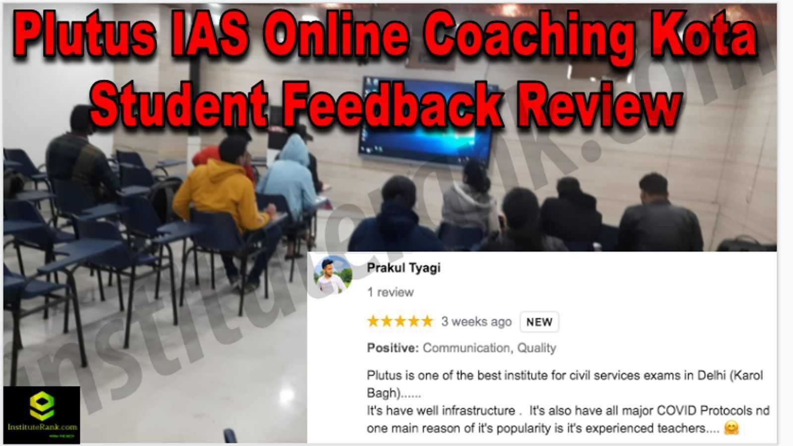 Plutus IAS Online Coaching Kota Student Feedback Reviews