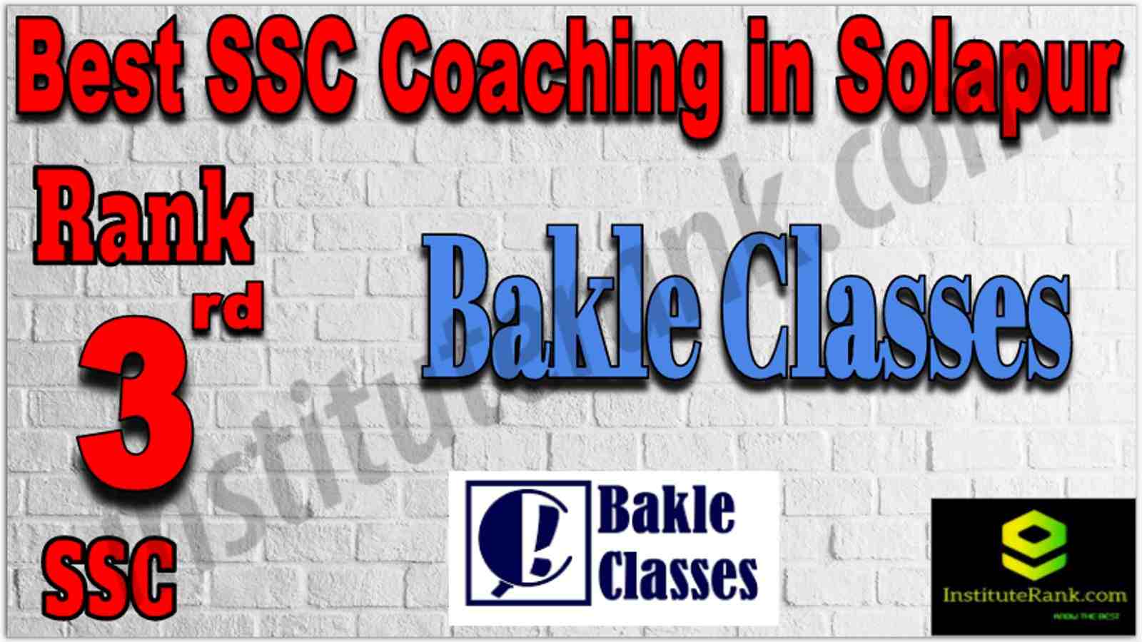 Rank 3 Best SSC Coaching in solapur