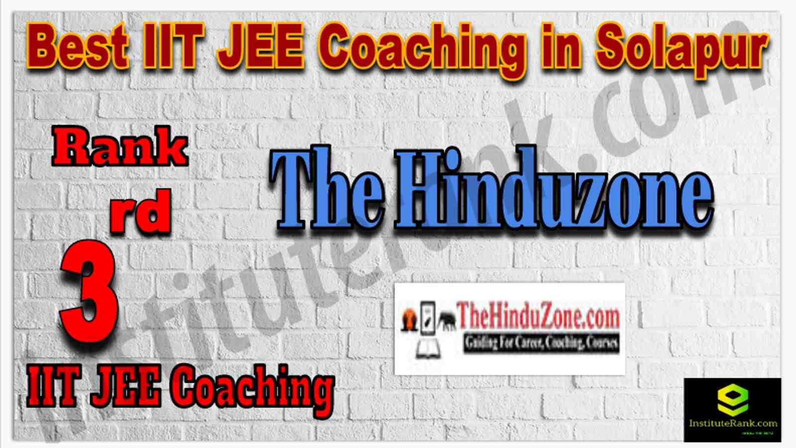 Rank 3rd Best IIT JEE Coaching in Solapur