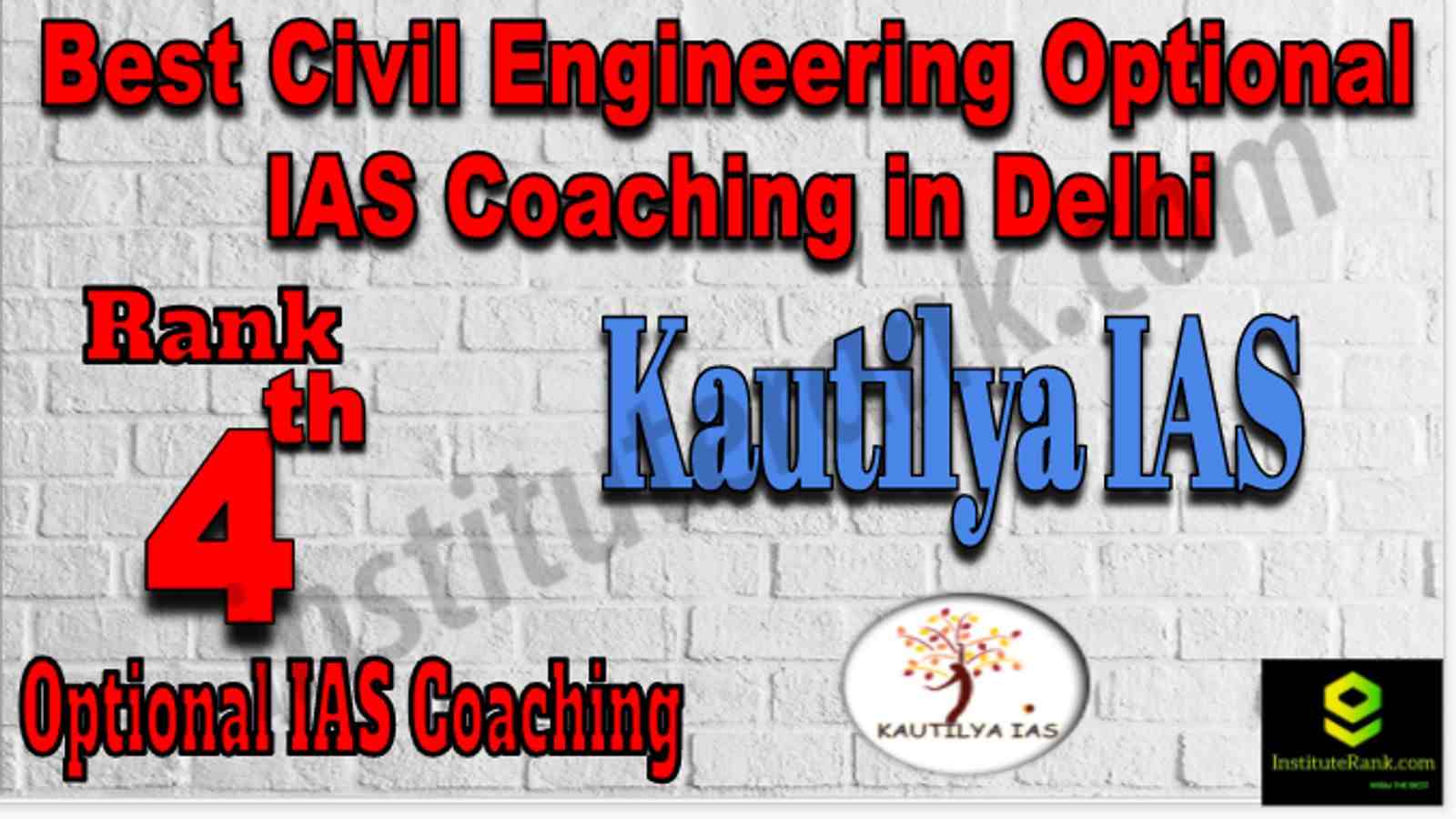 Rank 4 Best Civil Engineering Optional IAS Coaching in Delhi