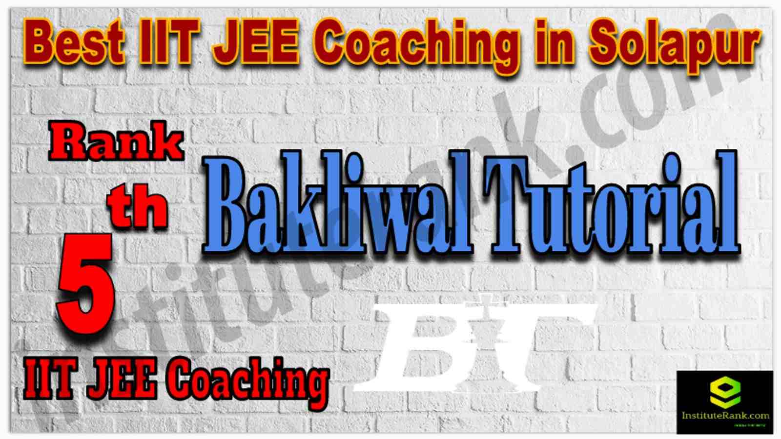 Rank 5th Best IIT JEE Coaching in Solapur