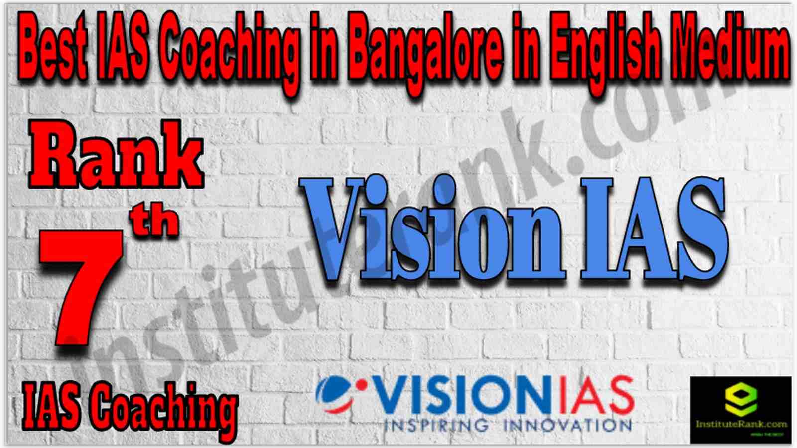 Rank 7 Best IAS Coaching in Bangalore in English Medium