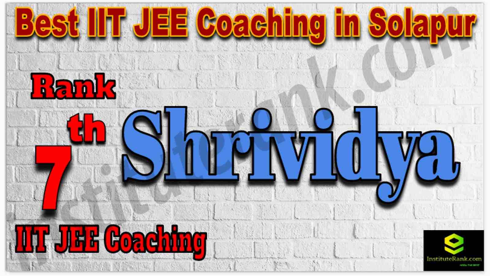 Rank 7th Best IIT JEE Coaching in Solapur