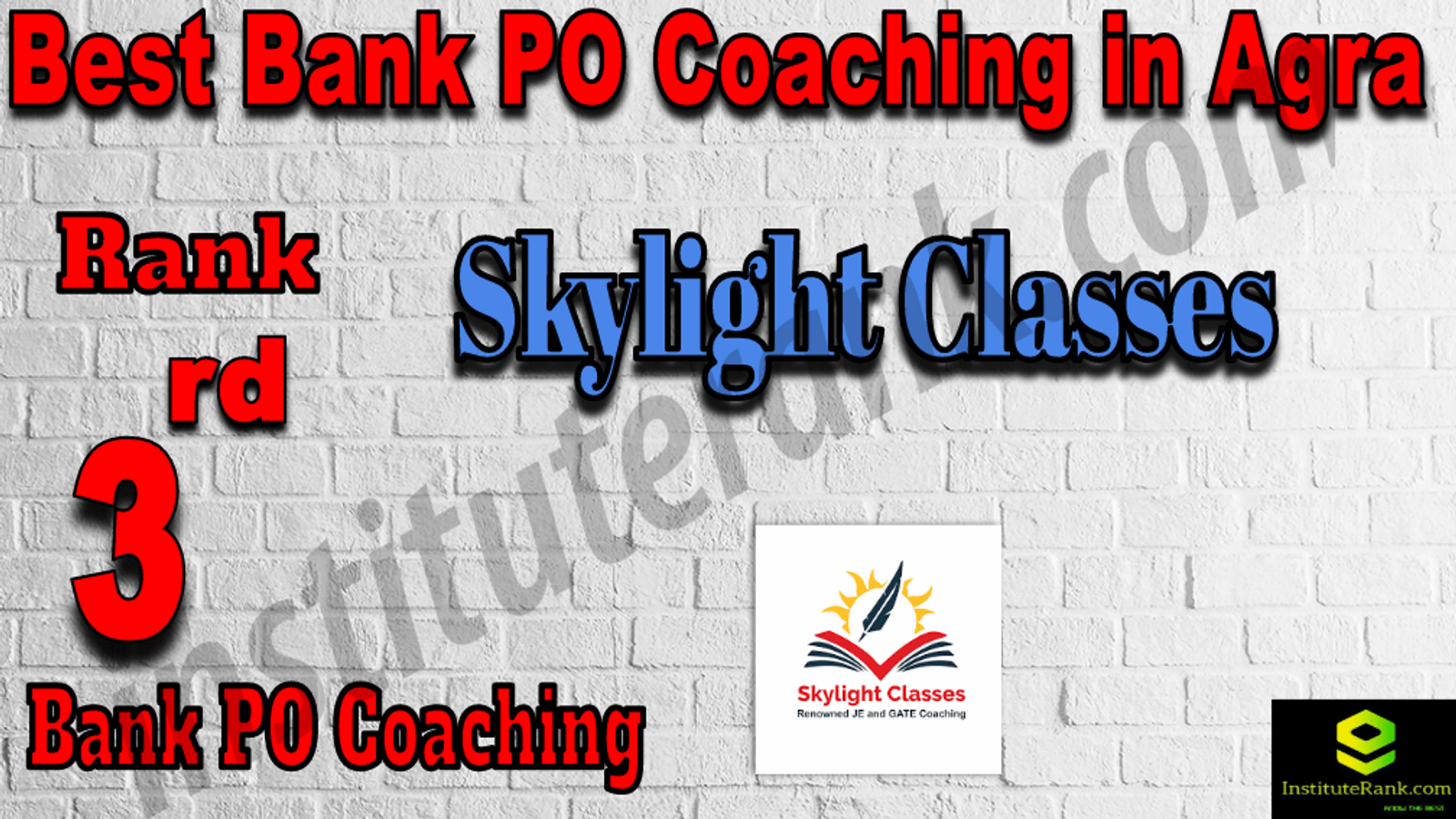 3rd Best Bank PO Coaching in Agra