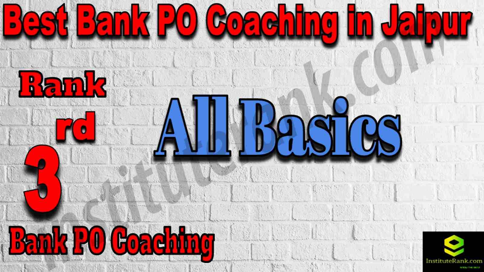 3rd Best Bank PO Coaching in Jaipur