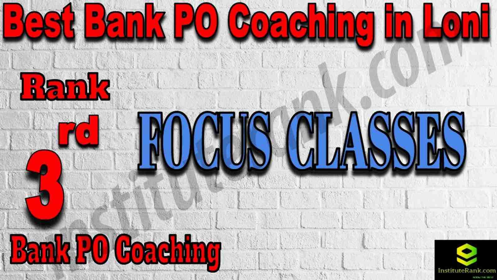 3rd Best Bank PO Coaching in Loni