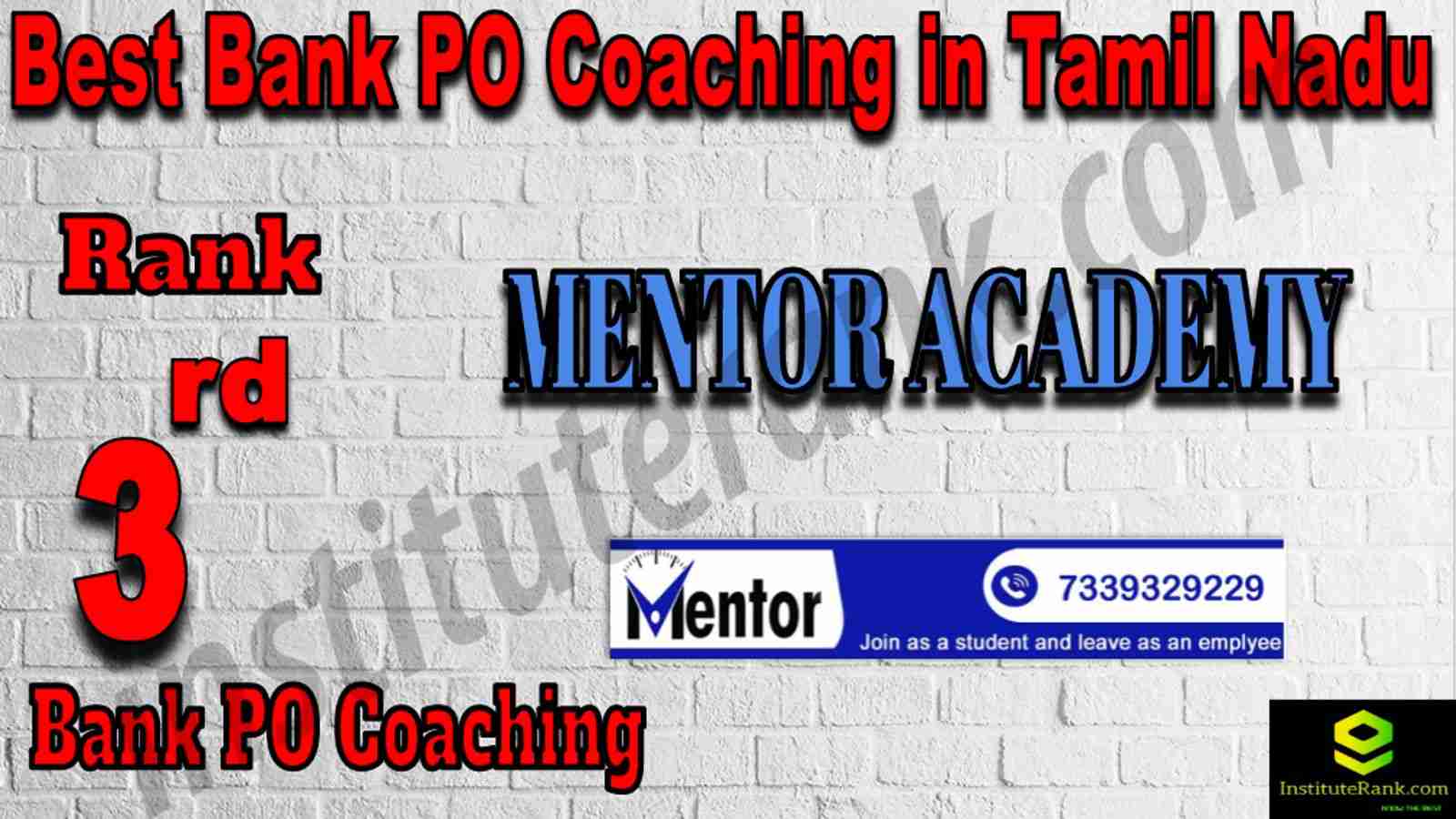 3rd Best Bank PO Coaching in Tamil Nadu