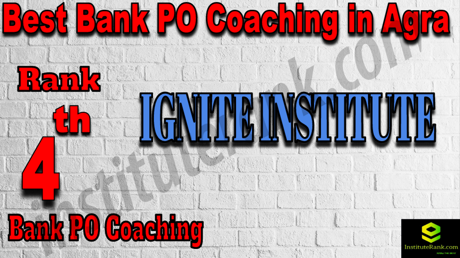 4th Best Bank PO Coaching in Agra