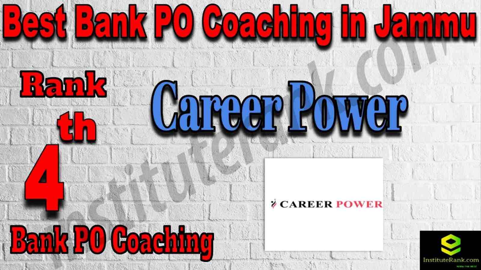 4th Best Bank PO Coaching in Jammu