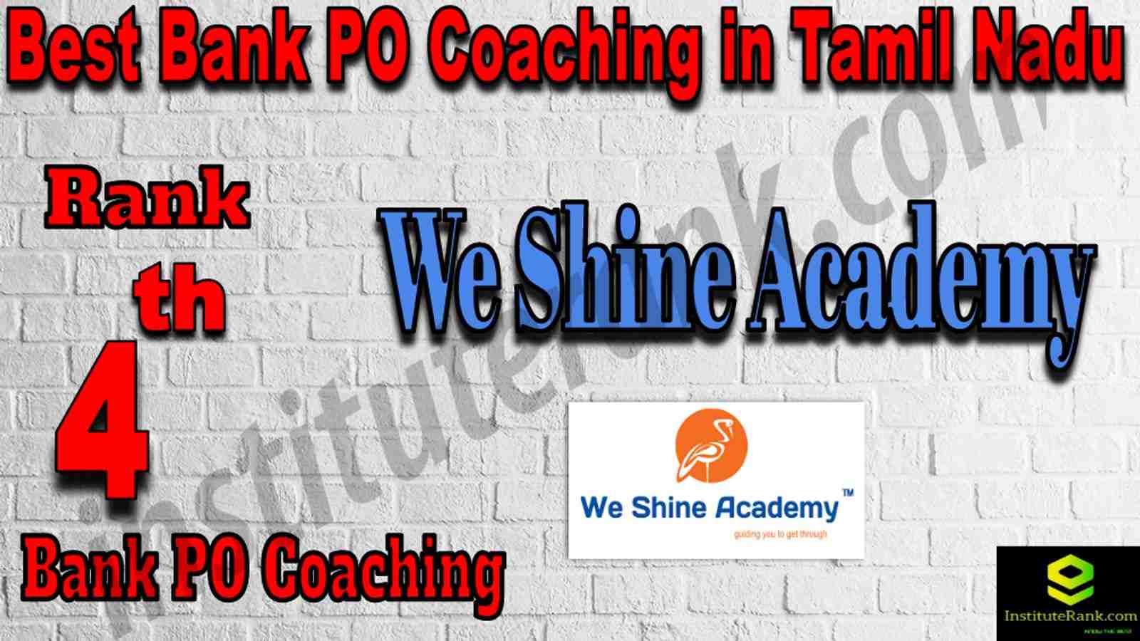 4th Best Bank PO Coaching in Tamil Nadu