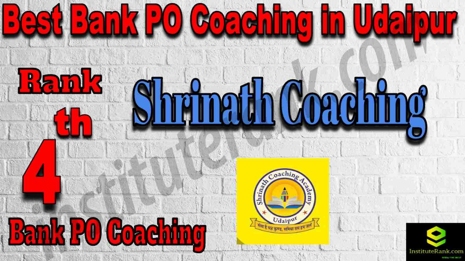 4th Best Bank PO Coaching in Udaipur