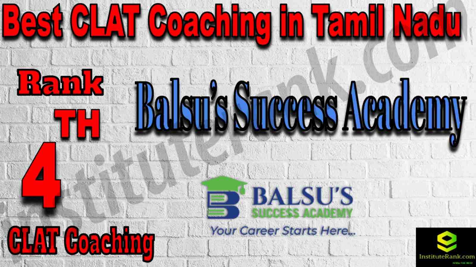4th Best Clat Coaching in Tamil Nadu
