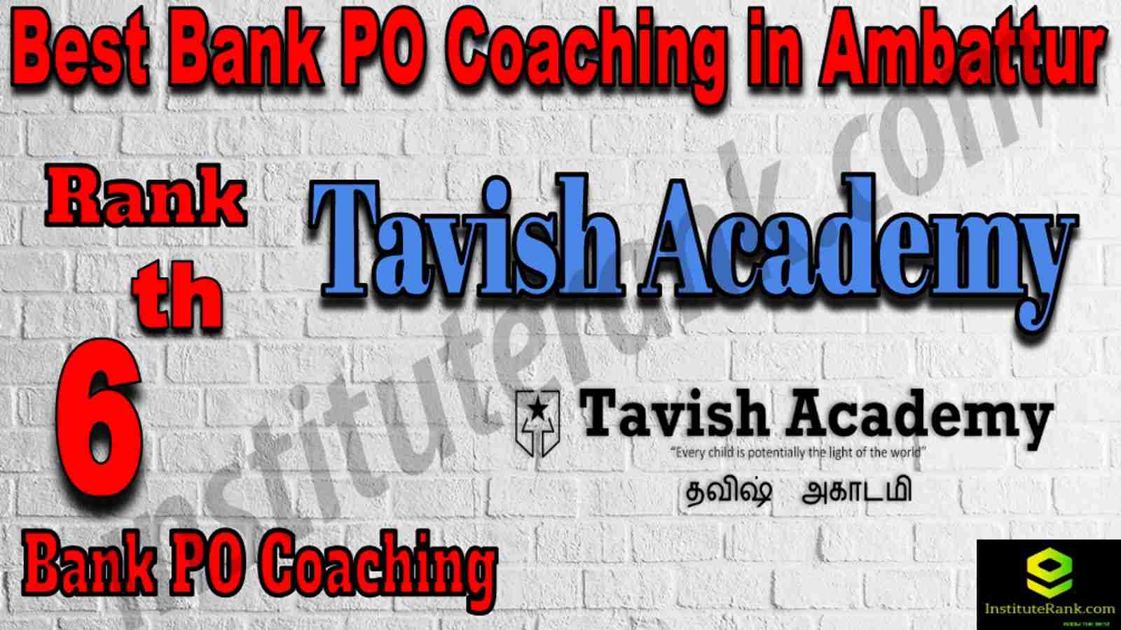 6th Best Bank PO Coaching in Ambattur