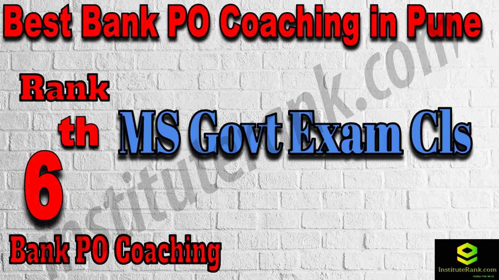 6th Best Bank PO Coaching in Pune