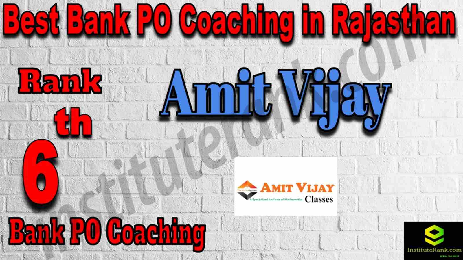 6th Best Bank PO Coaching in Rajasthan