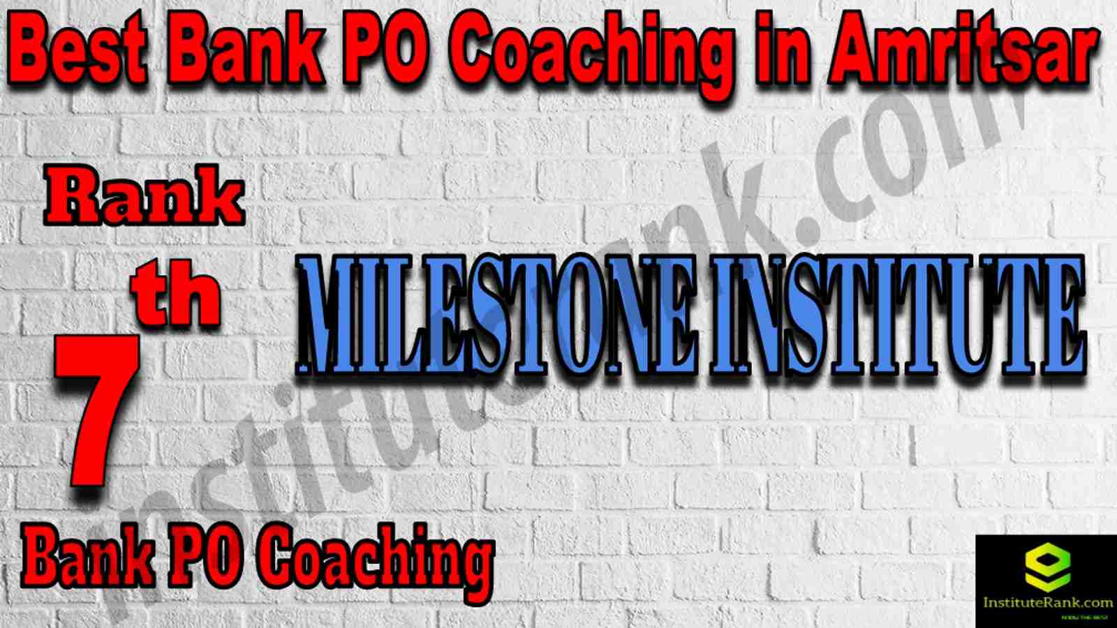 7th Best Bank PO Coaching in Amritsar