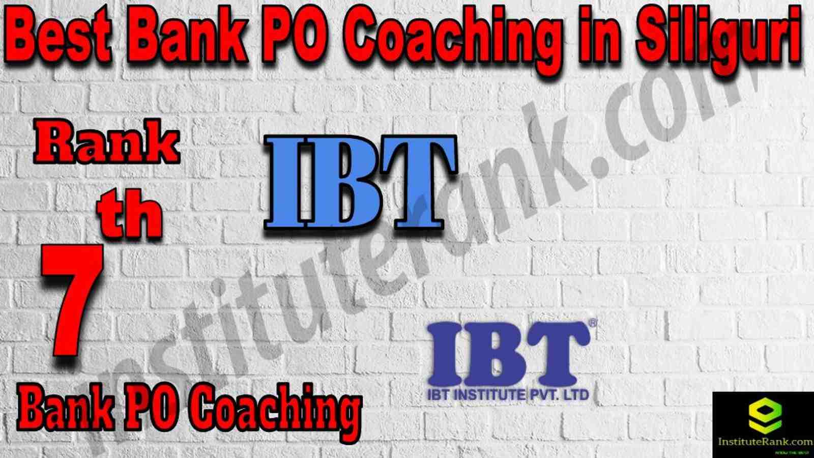 7th Best Bank PO Coaching in Siliguri