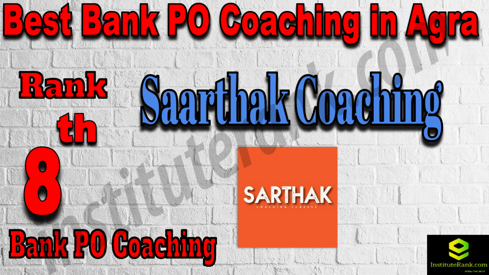 8th Best Bank PO Coaching in Agra