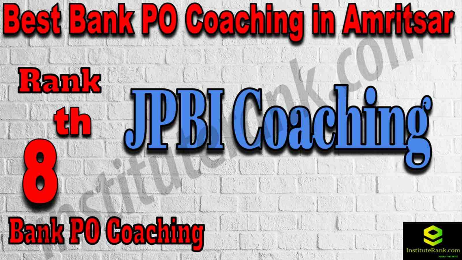 8th Best Bank PO Coaching in Amritsar