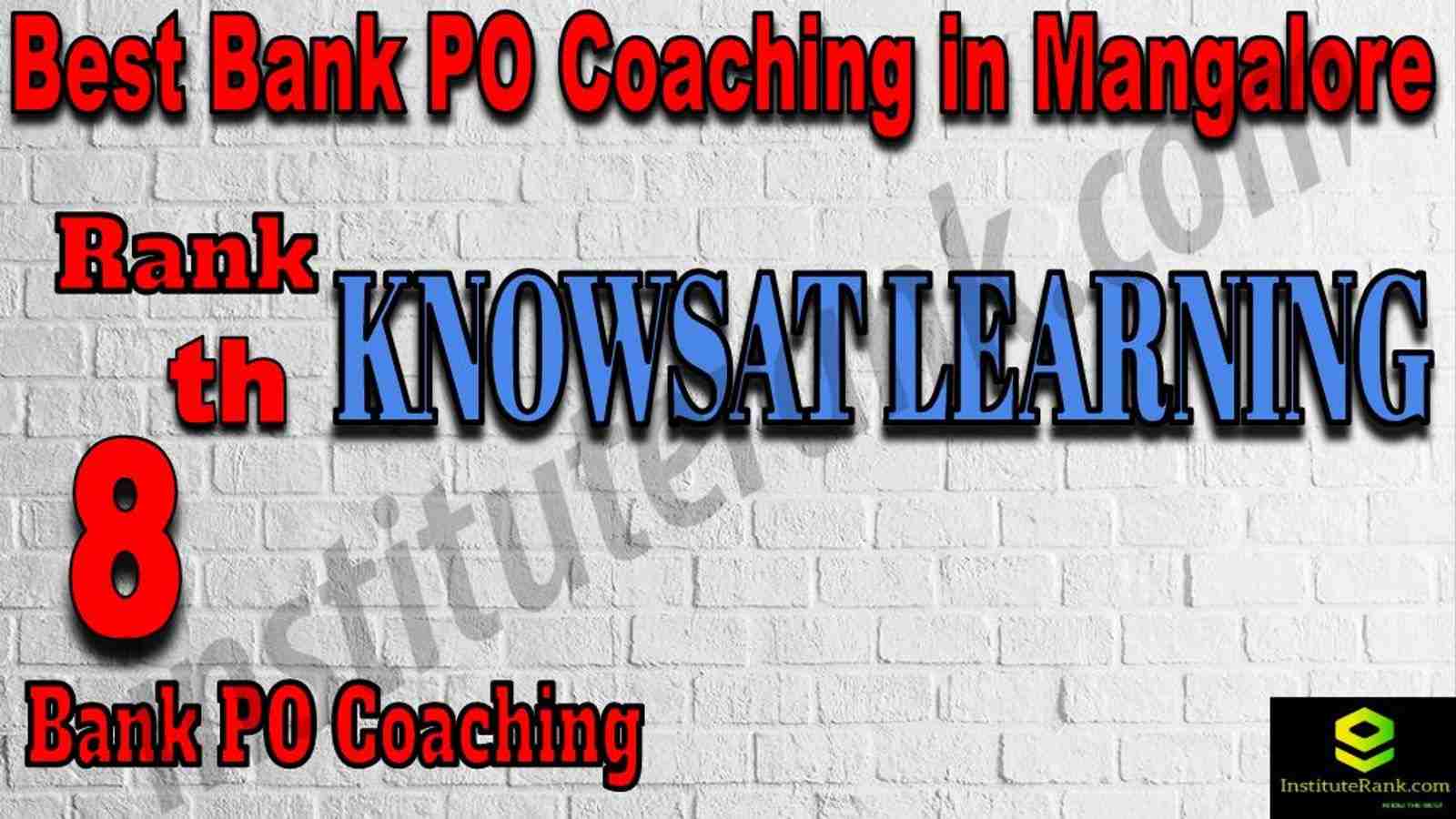 8th Best Bank PO Coaching in Mangalore