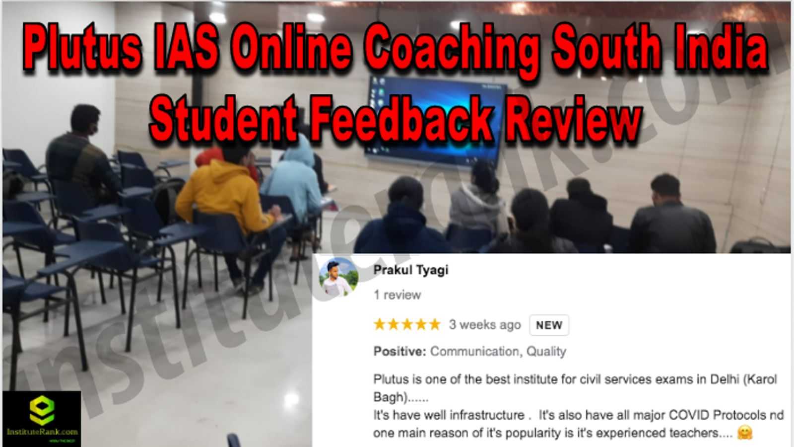Plutus IAS Online Coaching South India Student Feedback Reviews